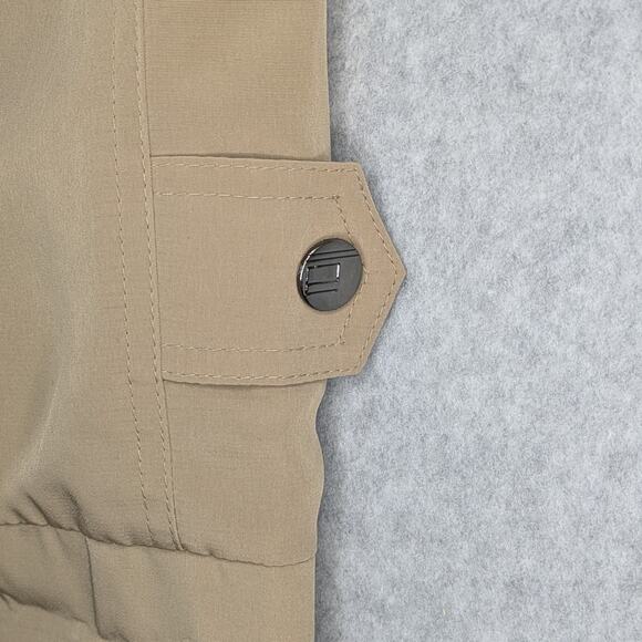 East 5th Women’s Trench Coat 2X Beige Hooded Lined Jacket Rain Windbreaker - Picture 10 of 16